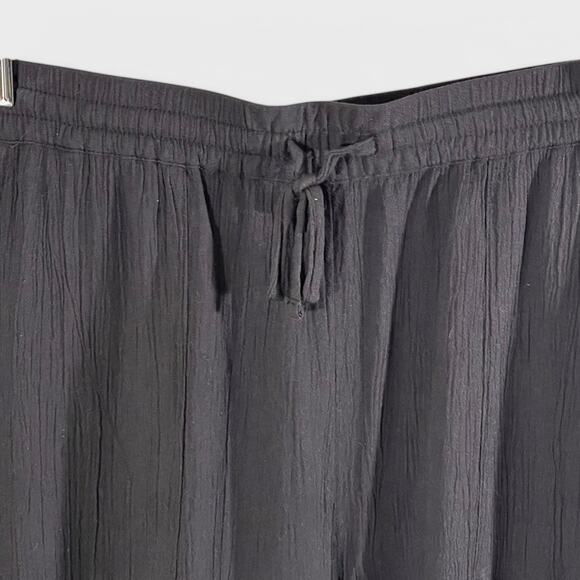 Prana Pants Women’s Black Tencel Gauze Cropped Drawstring Pull On Size Large - Picture 5 of 10